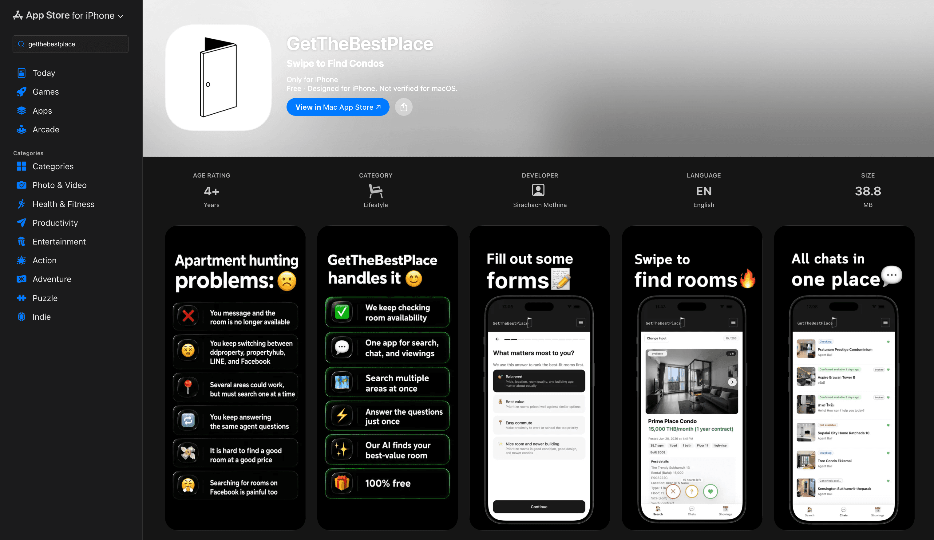Screenshot of GetTheBestPlace